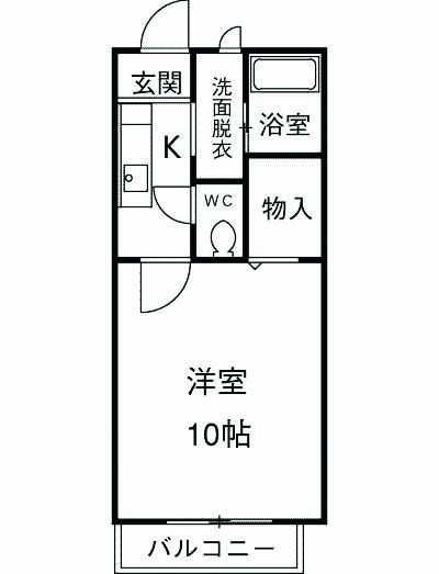 静岡市駿河区新川のアパートの間取り