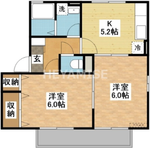 長崎市新戸町のアパートの間取り