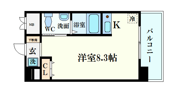 ダイドーメゾン阪神西宮の間取り