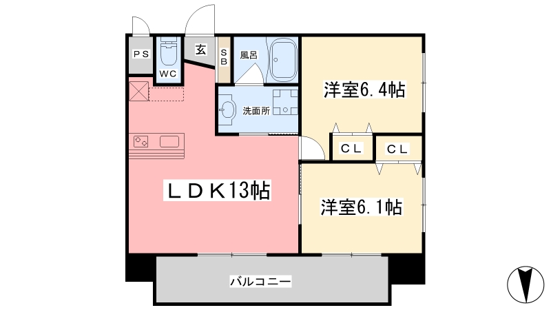 Ｍｉｎｔ　Ｅｌｖｉｔａ（ミント　エルヴィータ）の間取り