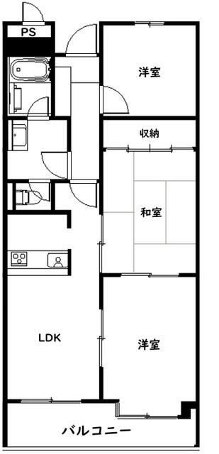 川越市新宿町のマンションの間取り