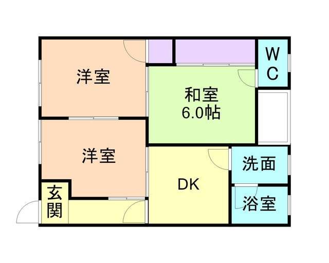 和歌山市関戸のアパートの間取り