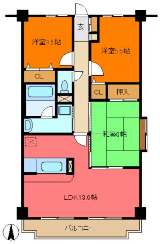 ピエール草加の間取り