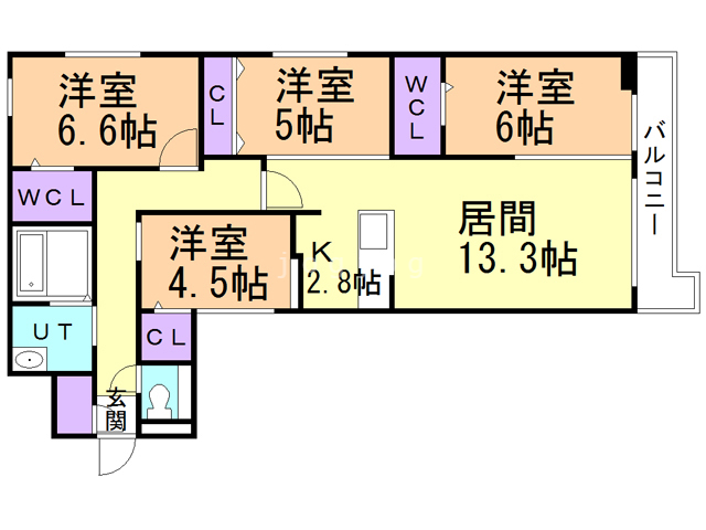 Ｓ－ＲＥＳＩＤＥＮＣＥ宮の森の間取り