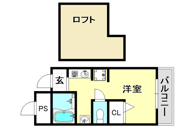 吹田市岸部中のマンションの間取り