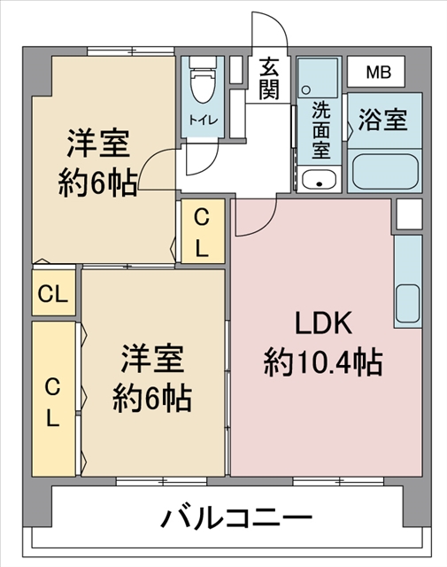 レージュ幸心の間取り