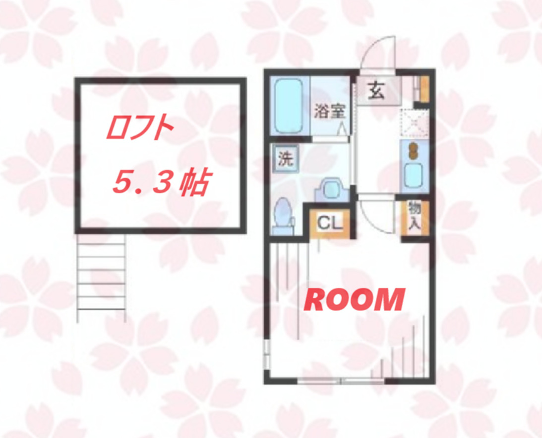 横浜市中区鷺山のアパートの間取り