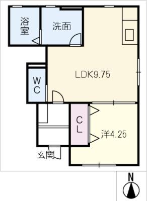 リーブルファイン新田町　２号棟の間取り