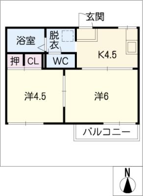 エリア８８ノースＷＩＮＧの間取り