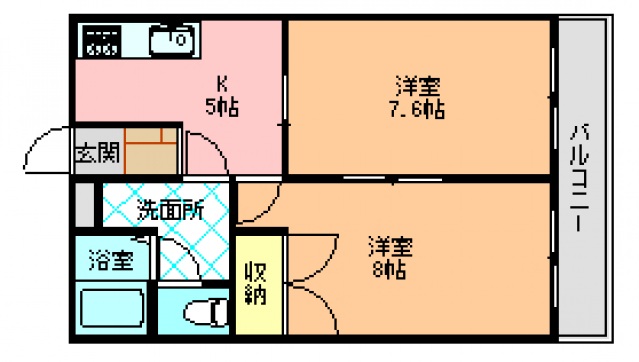 生駒郡平群町西宮のアパートの間取り