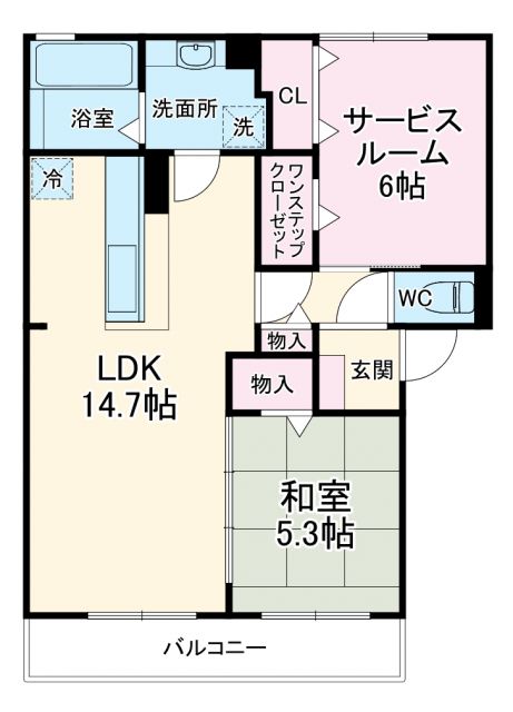 シャンテ春日の間取り