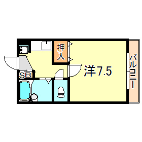 明石市鷹匠町のアパートの間取り