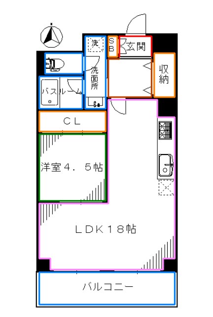 中野区本町のマンションの間取り