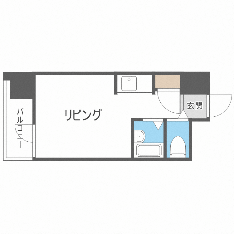 札幌市北区北七条西のマンションの間取り