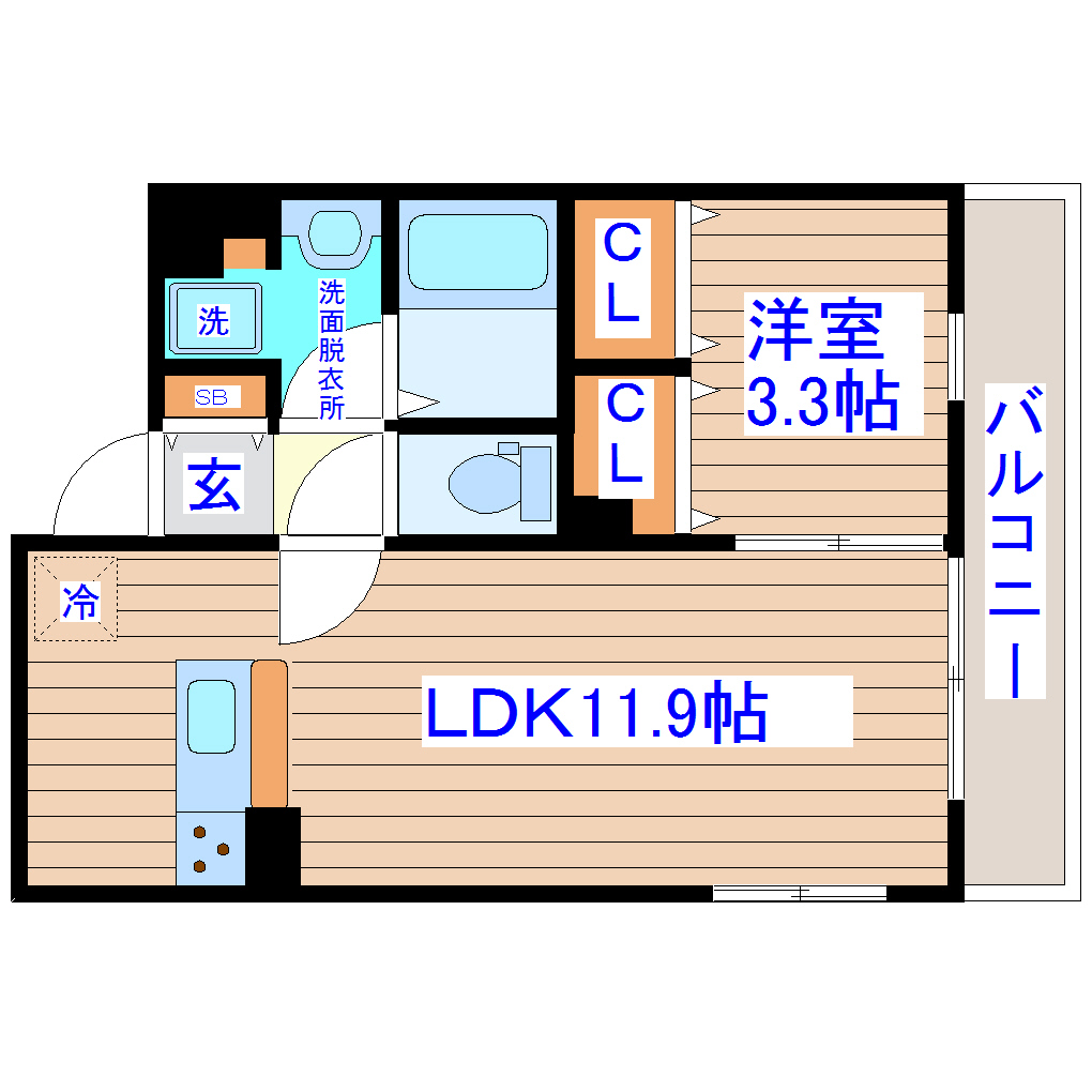 【SASHIN河原町の間取り】