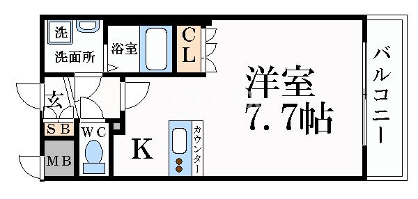 エスリード烏丸五条駅前の間取り