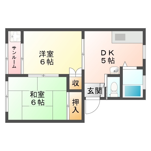 サンハイツ根上の間取り