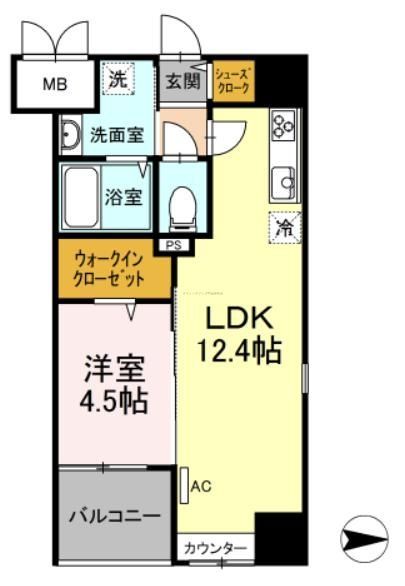 台東区三筋のマンションの間取り