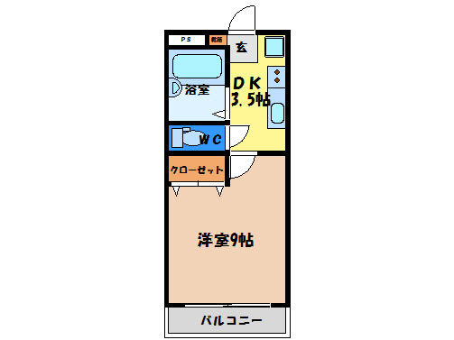 鳴門市鳴門町高島のアパートの間取り