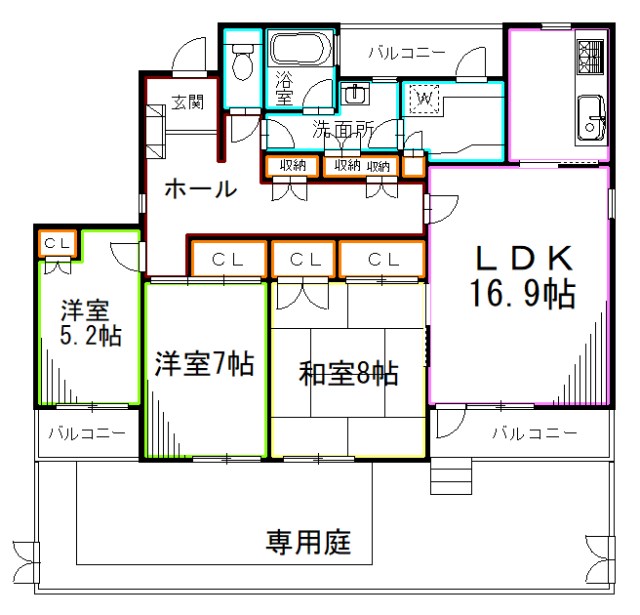 杉並区下井草のマンションの間取り