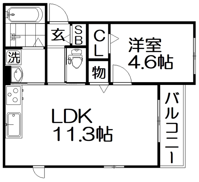 ハイツ　ハナミズキの間取り