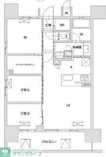 八王子市八日町のマンションの間取り