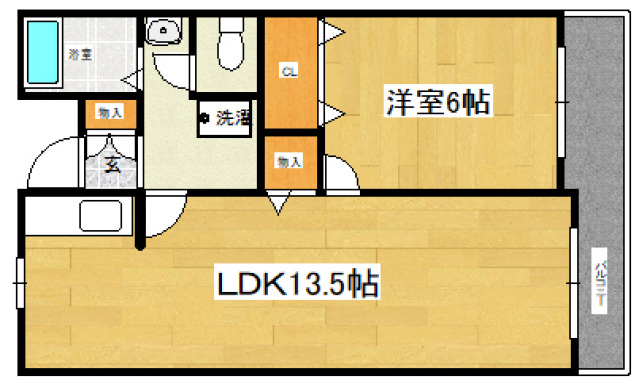 【佐野湊団地　１号棟の間取り】