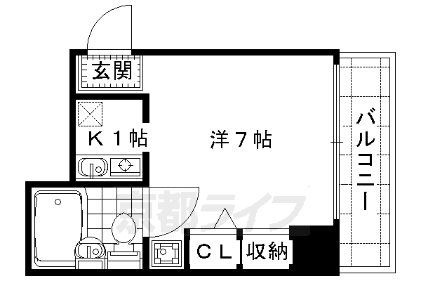 京都市右京区花園伊町のマンションの間取り