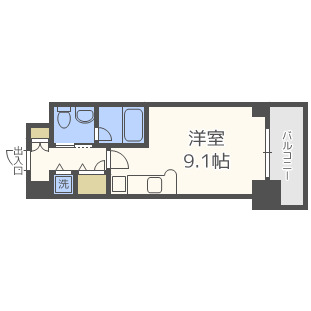 大阪市中央区安堂寺町のマンションの間取り