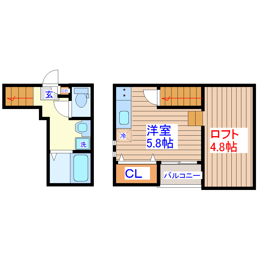 RIZEST連坊IIの間取り