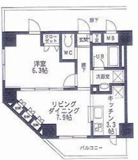 北区東田端のマンションの間取り