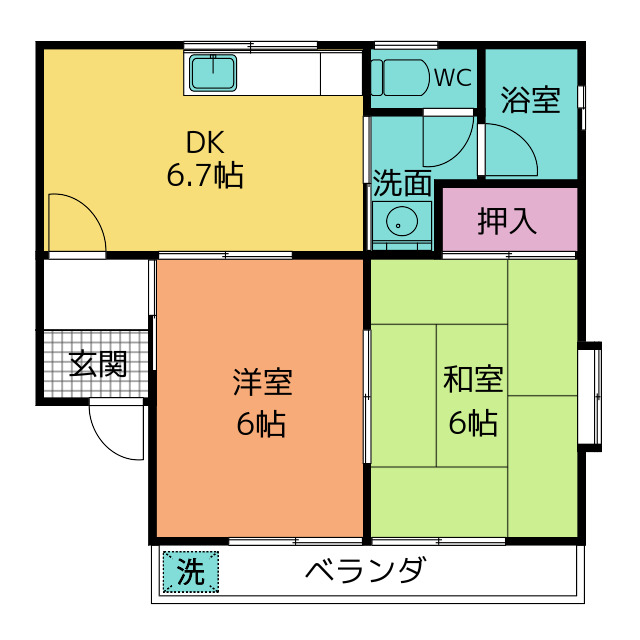 ハイツ桜雅　Ｃ棟の間取り