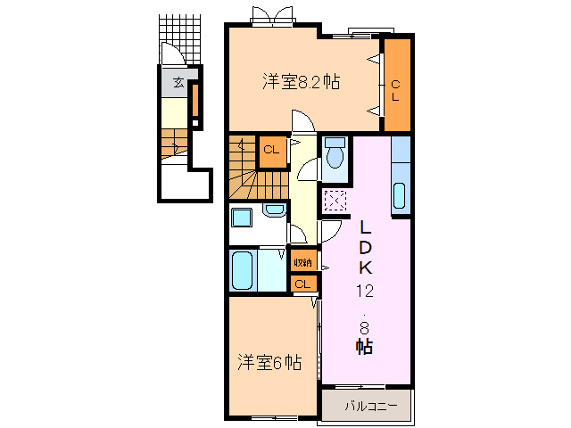 シュティル梅が丘の間取り