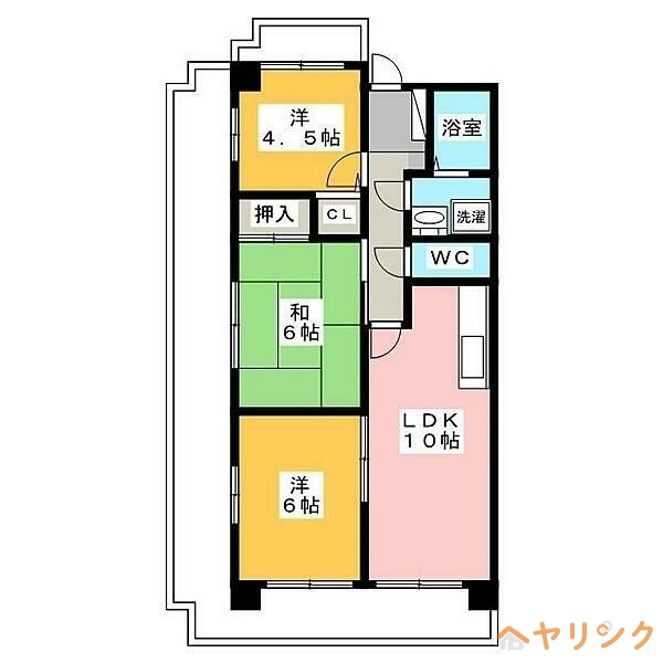 名古屋市名東区香南のマンションの間取り