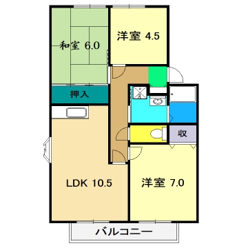 フローラル薊野 Iの間取り