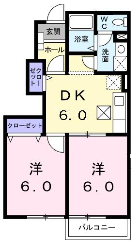 レガート　Ｃの間取り