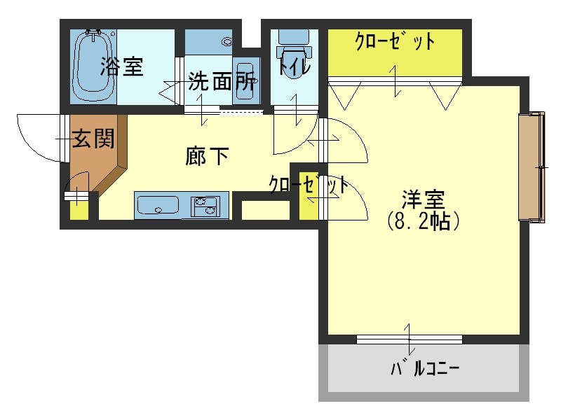 大阪府大阪市東成区東小橋１（マンション）の賃貸物件の間取り