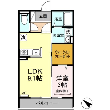 グランディールＫの間取り