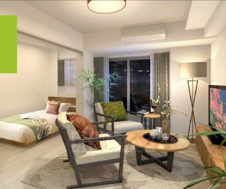 居室・リビング　家具家電はＣＧ加工です。
