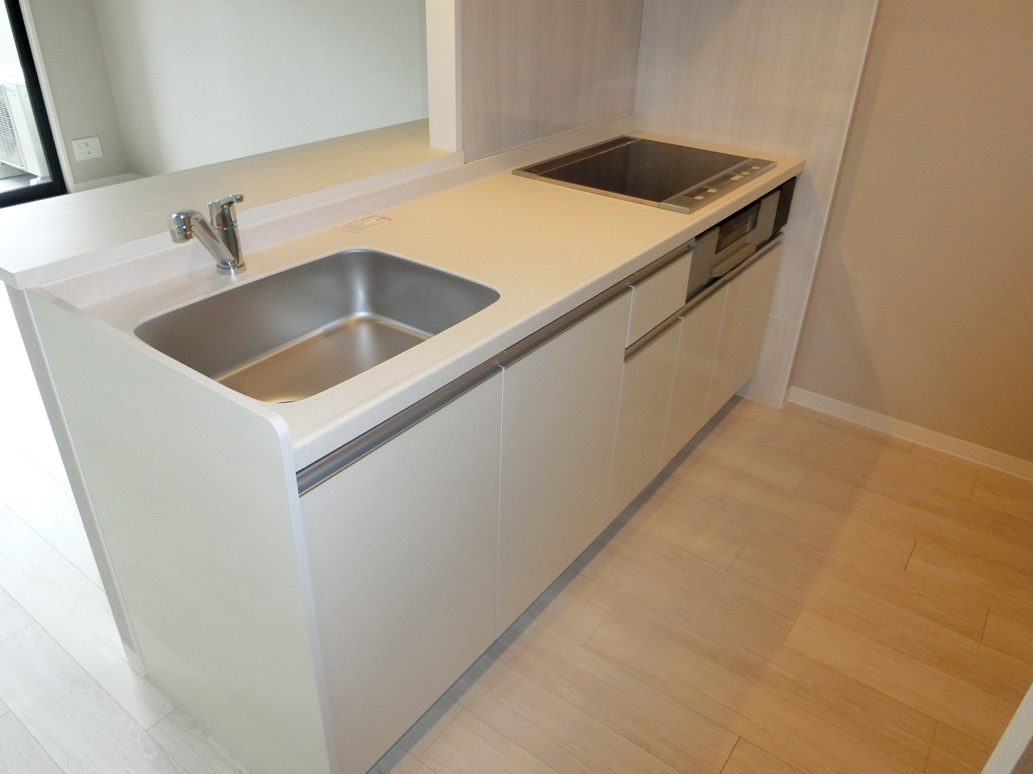 キッチン　建築中の写真です。