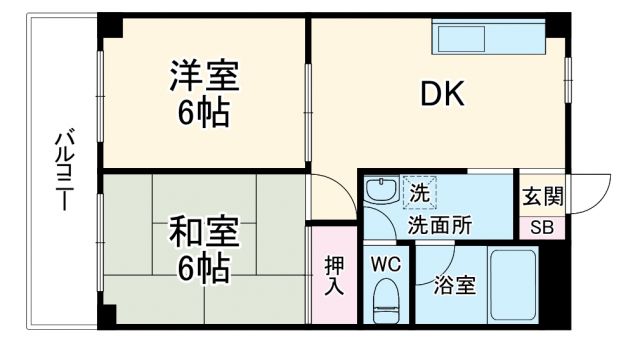 ハイツ都東公園の間取り写真