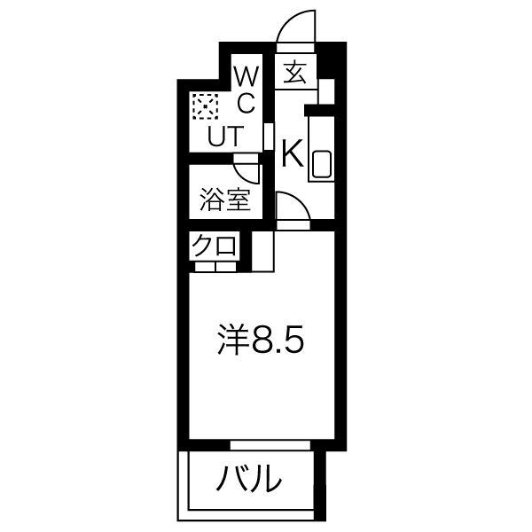 地下鉄御堂筋線 新大阪駅 徒歩7分 9階建 築19年の間取り写真
