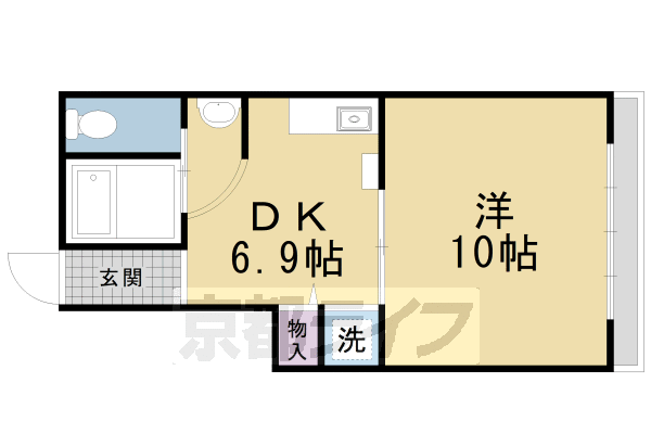 地下鉄烏丸線 北大路駅 徒歩11分 3階建 築28年の間取り写真