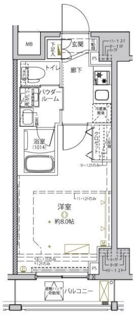 クレイシア秋葉原ラグゼスウィートの間取り写真