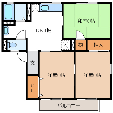 セジュールＦＵＪＩの間取り