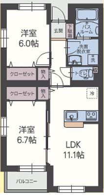 パッセ　ムラージュの間取り