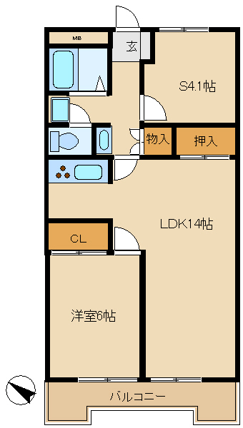 横浜市青葉区美しが丘のマンションの間取り