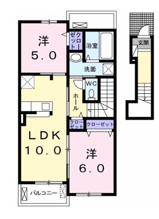 ヴィラフミ　202号の間取り