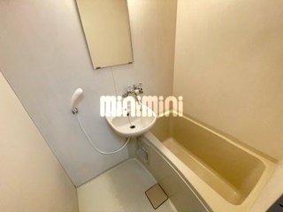 バス・シャワールーム　浴室に鏡あります