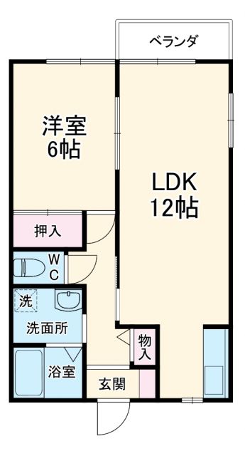 佐倉市城内町のアパートの間取り